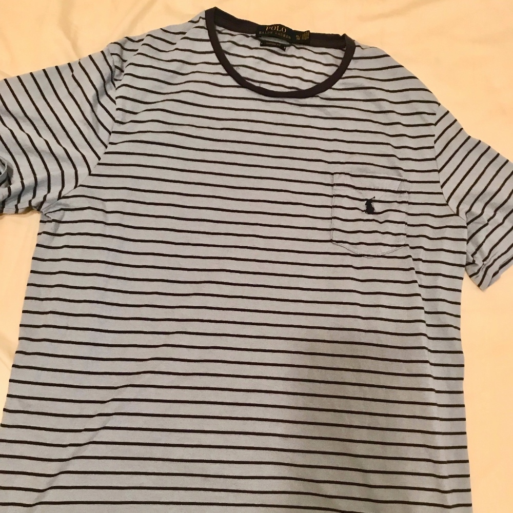 POLO RALPH LAUREN STRIPED CREWNECK T SHIRT